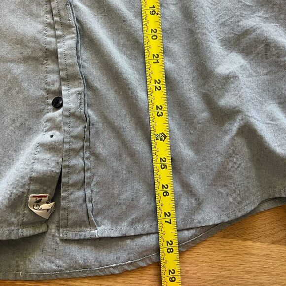 Ambig Mens Blue Long Sleeve Button Down Front Size Medium Cotton Blend Classic - Picture 8 of 9